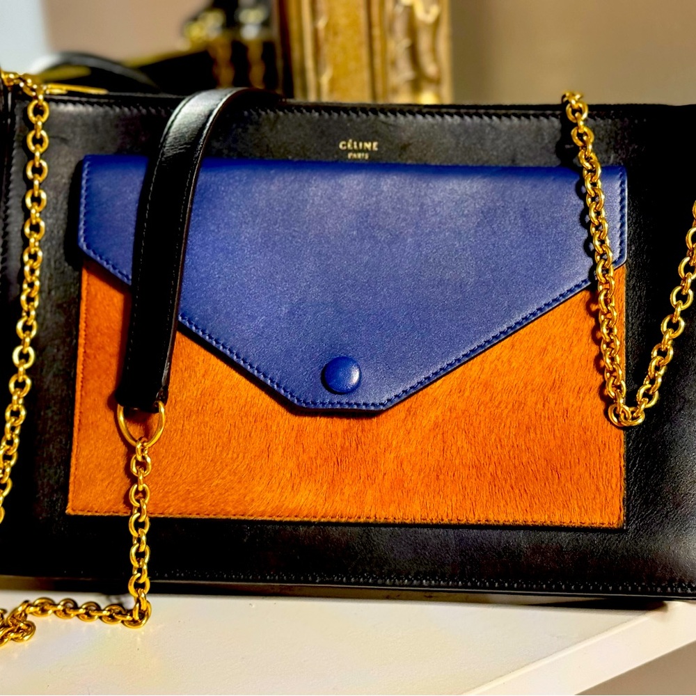 Black, Blue, and Orange Women's Bag